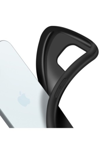 Cover per iPhone 15 Plus in silicone flessibile nera Classic Case