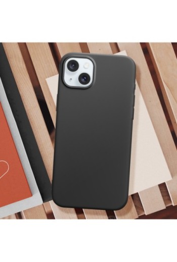 Cover per iPhone 15 Plus in silicone flessibile nera Classic Case