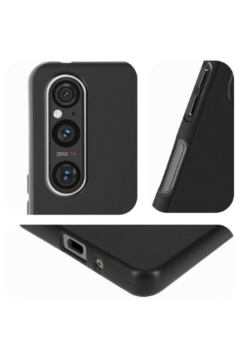 Cover per Sony Xperia 1 V flessibile nera Classic Case