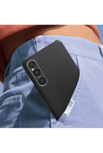Cover per Sony Xperia 1 V flessibile nera Classic Case