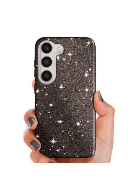 Cover con glitter per Samsung S23 Plus Spark Case - nera