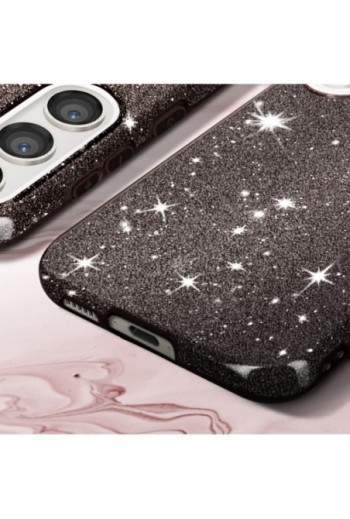 Cover con glitter per Samsung S23 Plus Spark Case - nera