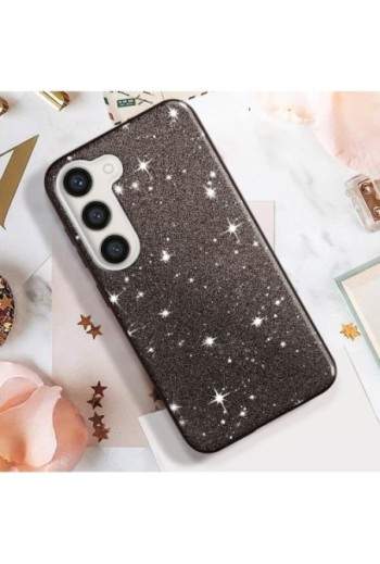 Cover con glitter per Samsung S23 Plus Spark Case - nera