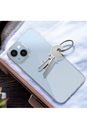 Cover flessibile per iPhone 14 sottile 2 mm – trasparente