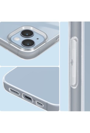 Cover flessibile per iPhone 14 sottile 2 mm – trasparente