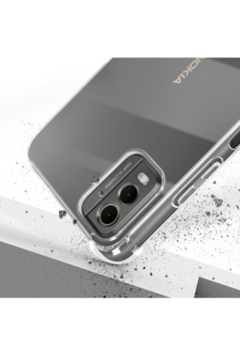 Cover bumper per Nokia C32 silicone flessibile - trasparente