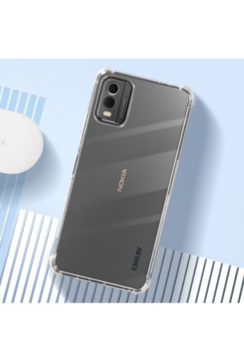 Cover bumper per Nokia C32 silicone flessibile - trasparente