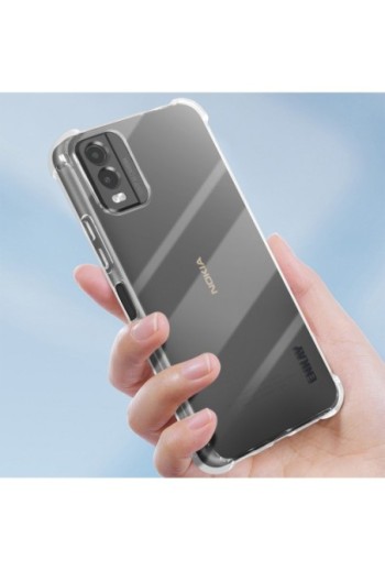 Cover bumper per Nokia C32 silicone flessibile - trasparente
