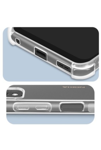 Cover bumper per Nokia C32 silicone flessibile - trasparente