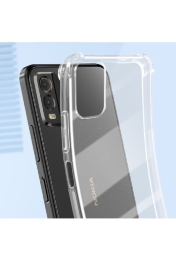 Cover bumper per Nokia C32 silicone flessibile - trasparente