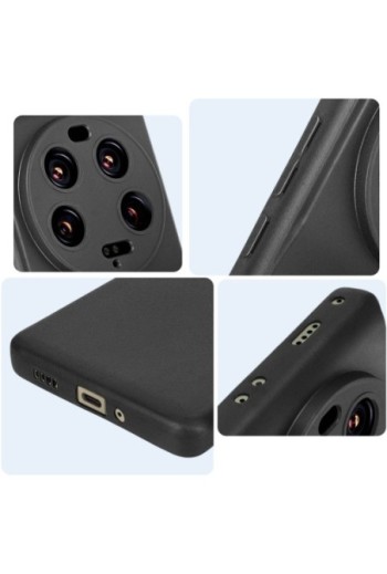 Cover in silicone flessibile e ultra-sottile nera per Xiaomi 13 Ultra 2022