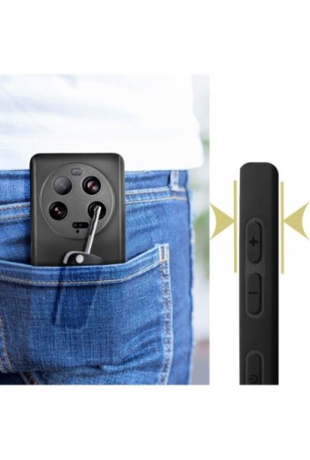 Cover in silicone flessibile e ultra-sottile nera per Xiaomi 13 Ultra 2022