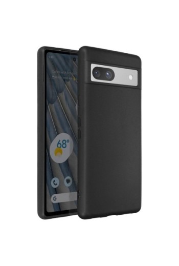 Cover in silicone flessibile e ultra-sottile nera per Google Pixel 7a