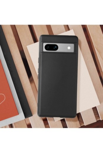 Cover in silicone flessibile e ultra-sottile nera per Google Pixel 7a