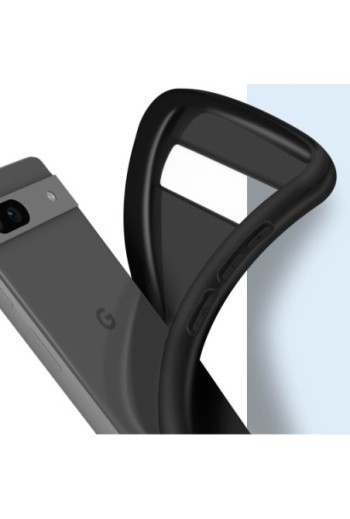 Cover in silicone flessibile e ultra-sottile nera per Google Pixel 7a