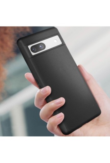 Cover in silicone flessibile e ultra-sottile nera per Google Pixel 7a