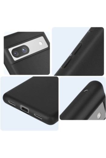 Cover in silicone flessibile e ultra-sottile nera per Google Pixel 7a
