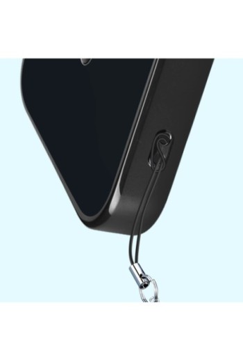Cover MagSafe per iPhone 14 Plus silicone trasparente bordo cromato nero