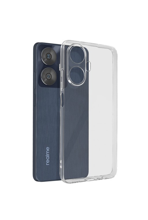 Cover in gel di silicone per Realme C55 sottile e resistente - trasparente