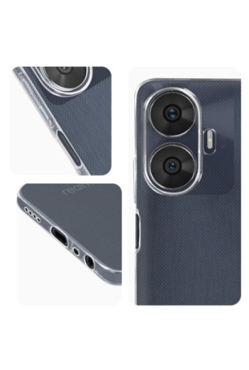 Cover in gel di silicone per Realme C55 sottile e resistente - trasparente