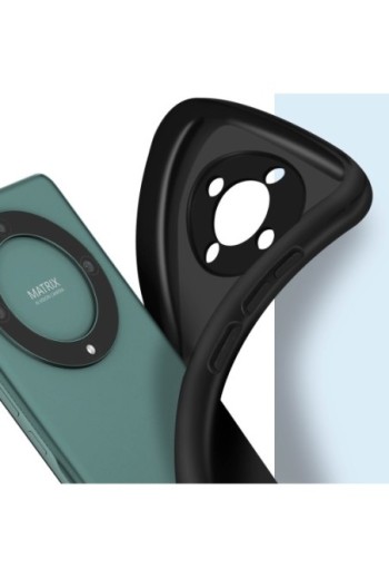 Cover in silicone flessibile e ultra-sottile nera per Honor Magic 5 Lite e X9a