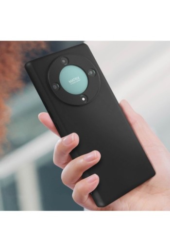 Cover in silicone flessibile e ultra-sottile nera per Honor Magic 5 Lite e X9a