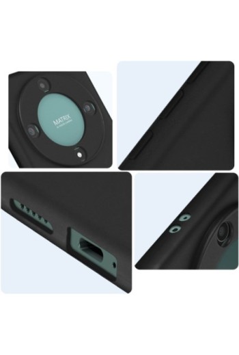 Cover in silicone flessibile e ultra-sottile nera per Honor Magic 5 Lite e X9a