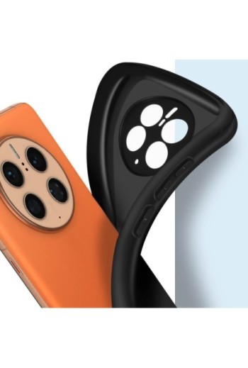 Cover in silicone flessibile e ultra-sottile nera per Huawei Mate 50 Pro