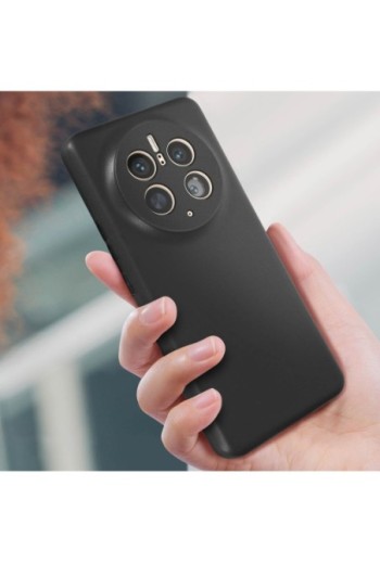 Cover in silicone flessibile e ultra-sottile nera per Huawei Mate 50 Pro
