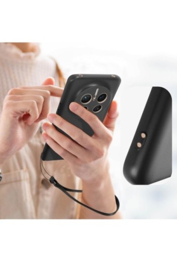 Cover in silicone flessibile e ultra-sottile nera per Huawei Mate 50 Pro