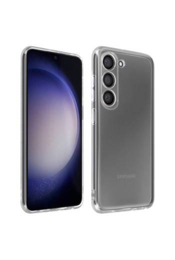 Cover in silicone per Samsung S23 Plus con protezione fotocamera sottile 2 mm - trasparente