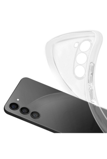 Cover in silicone per Samsung S23 Plus con protezione fotocamera sottile 2 mm - trasparente