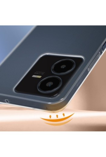 Cover per Vivo Y22s e Y35 silicone morbido extra-sottile - trasparente