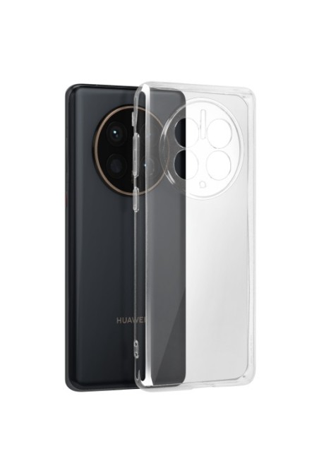 Cover per Huawei Mate 50 Pro silicone morbido extra-sottile - trasparente