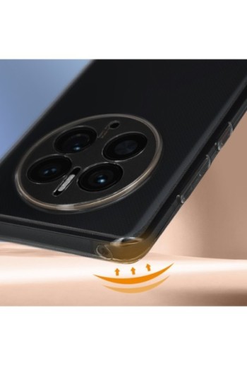 Cover per Huawei Mate 50 Pro silicone morbido extra-sottile - trasparente