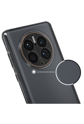 Cover per Huawei Mate 50 Pro silicone morbido extra-sottile - trasparente