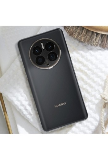 Cover per Huawei Mate 50 Pro silicone morbido extra-sottile - trasparente