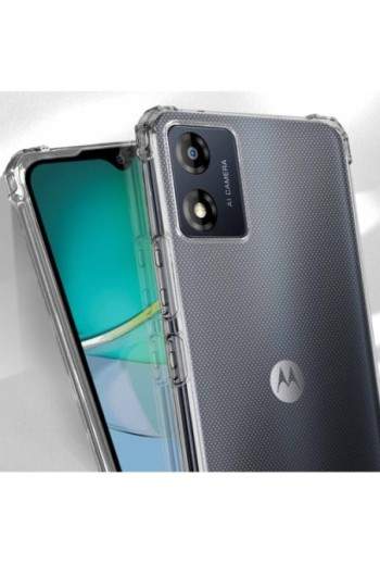 Cover anti-urto per Motorola Moto E13 flessibile angoli rinforzati resistente trasparente