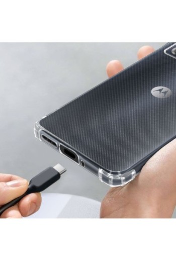 Cover anti-urto per Motorola Moto E13 flessibile angoli rinforzati resistente trasparente