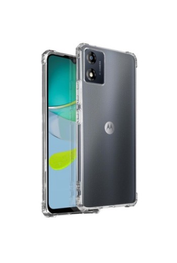 Cover anti-urto per Motorola Moto E13 flessibile angoli rinforzati resistente trasparente