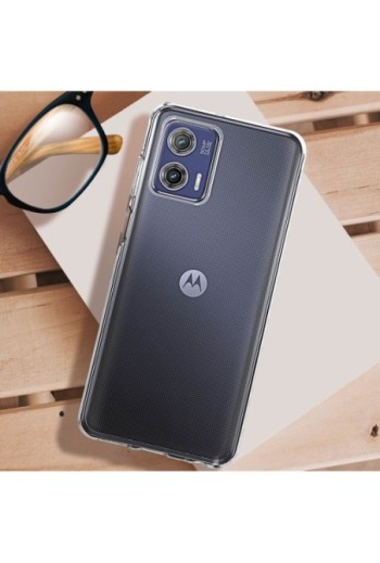 Cover in gel di silicone per Motorola Moto G73 sottile e resistente - trasparente