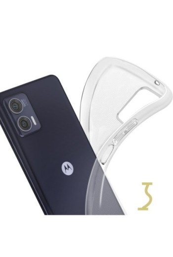 Cover in gel di silicone per Motorola Moto G73 sottile e resistente - trasparente