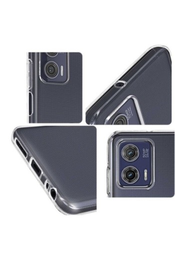 Cover in gel di silicone per Motorola Moto G73 sottile e resistente - trasparente