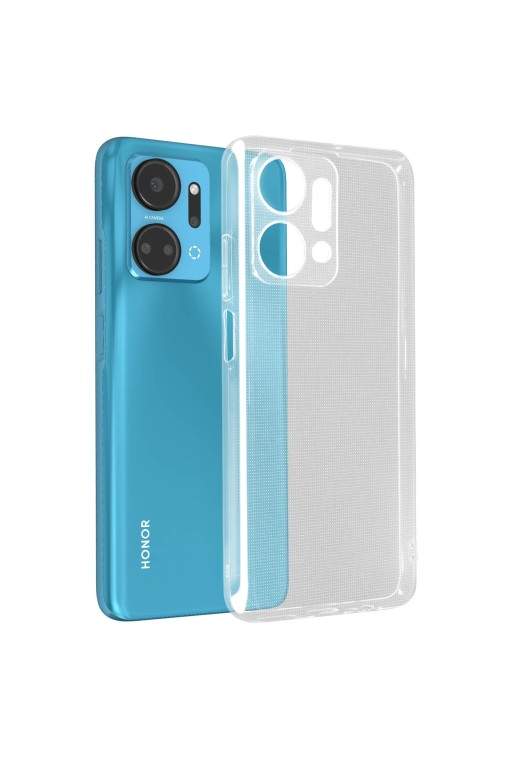 Cover protettiva per Honor X7a in silicone flessibile extra-sottile - trasparente