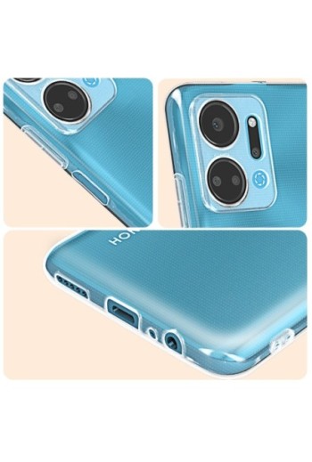 Cover protettiva per Honor X7a in silicone flessibile extra-sottile - trasparente