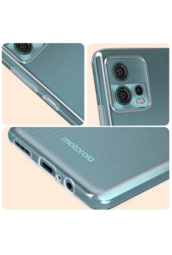 Cover protettiva per Motorola Moto G72 in silicone flessibile extra-sottile - trasparente