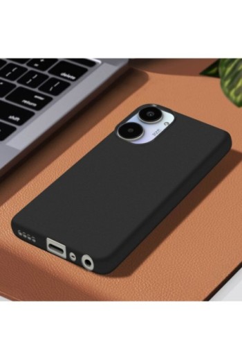 Cover per Realme 10 4G in gel di silicone con finitura opaca anti-macchie – nera