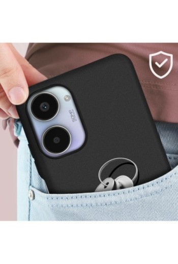 Cover per Realme 10 4G in gel di silicone con finitura opaca anti-macchie – nera