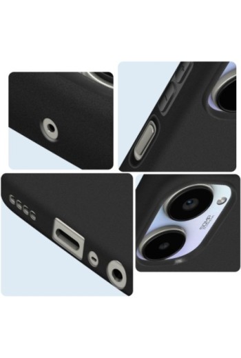 Cover per Realme 10 4G in gel di silicone con finitura opaca anti-macchie – nera