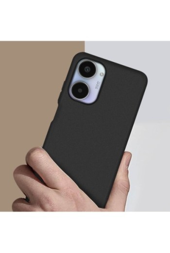 Cover per Realme 10 4G in gel di silicone con finitura opaca anti-macchie – nera